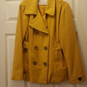 Mustard Pea Coat